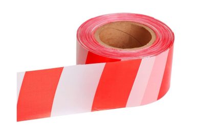 Лента оградительная красно-белая 50мм*180м