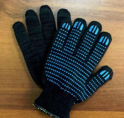 Перчатки зима двойные с ПВХ