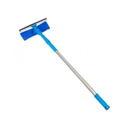 Окномойка Vetta двусторонняя (скребок 23см+микрофибра 25х7см), телеск.черенок нерж.сталь 105см