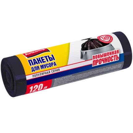 Мешки для мусора "Авикомп" рулон 120л*10шт ПНД