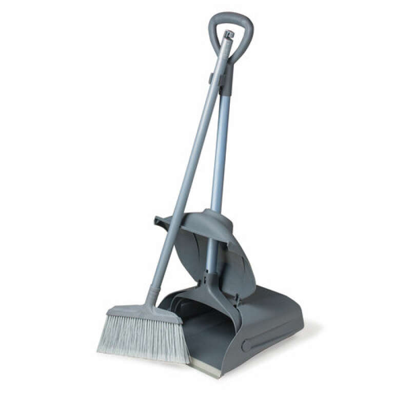 Совок для мусора ПРОФ,закрыв.+щетка на рукоятках 94см, арт.601508