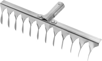 Грабли 12 зубые, витые (нерж) с черенком