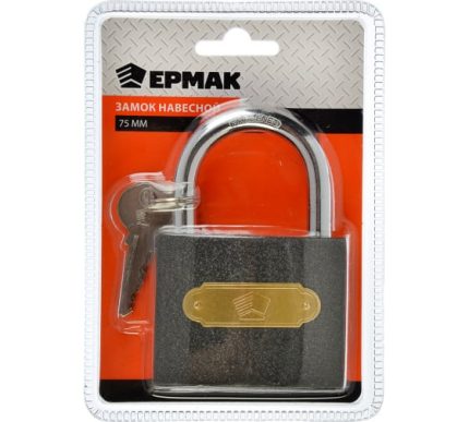 Замок навесной ЕРМАК "301" 75 мм 468-015