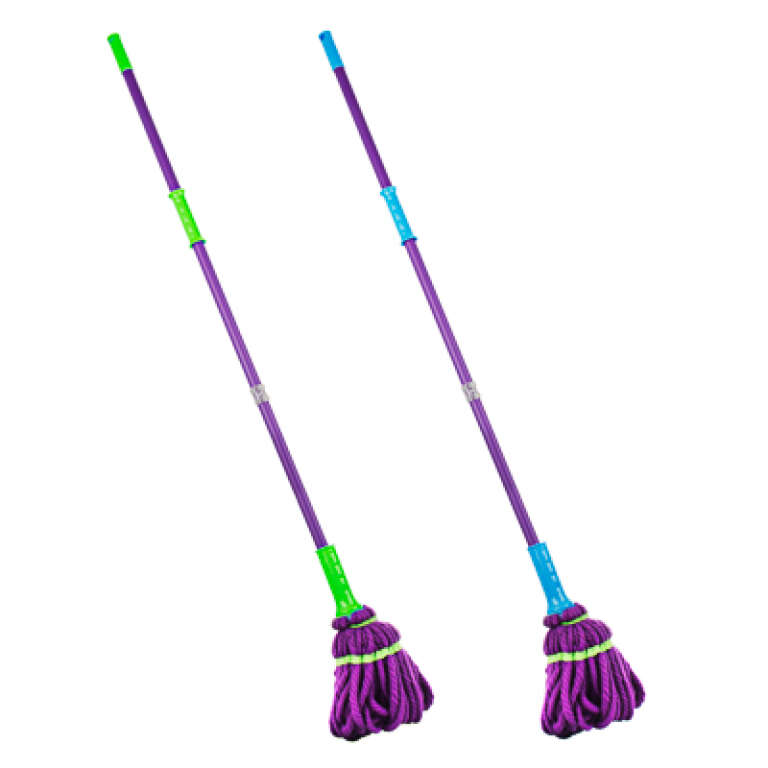 Швабра для пола Vetta с отжимом, ручка 113см, насадка из микрофибры, металл, пластик арт. 444-141