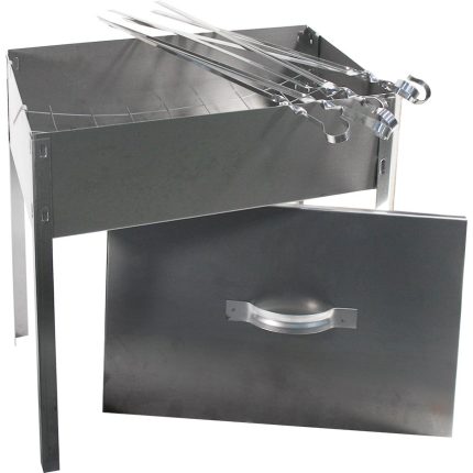 Мангал-коптильня "Эконом" 400*240*400 мм + 6 шампуров 3700мм в сумке