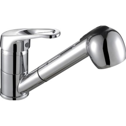 Смеситель для кухни Frap Выдвижной излив F6002-B