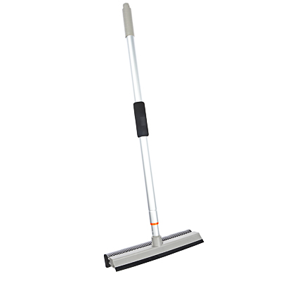 Окномойка с телескопической ручкой 111см с резин. держателем, серая, KFC010