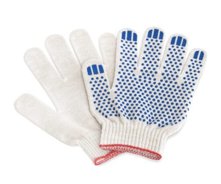 Перчатки 7,5/3 с ПВХ белые