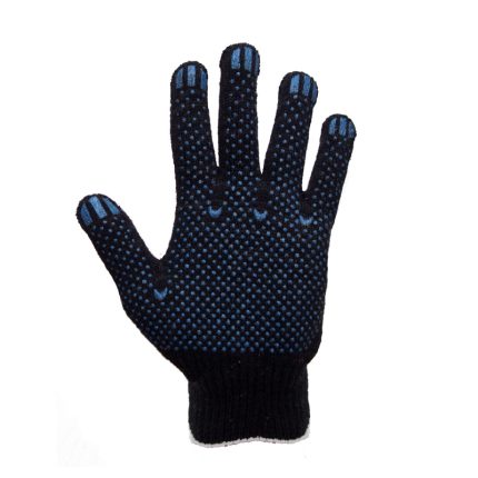 Перчатки 4 нити с ПВХ черные