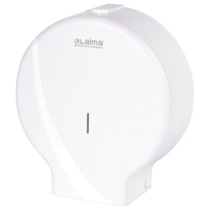 Диспенсер для туалетной бумаги LAIMA PROFESSIONAL ORIGINAL (Система T1), БОЛЬШОЙ, белый, ABS-пластик