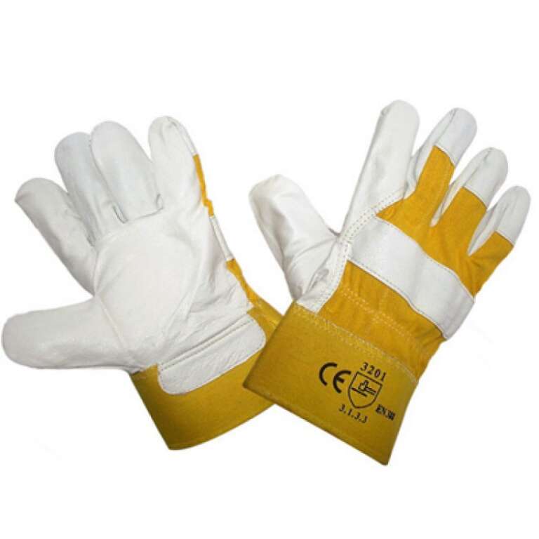 Перчатки утепеленные комбинированные "Юкон" кожаные