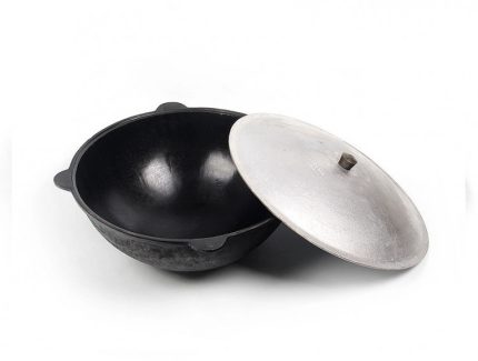 Казан чугунный 6л, круглое дно