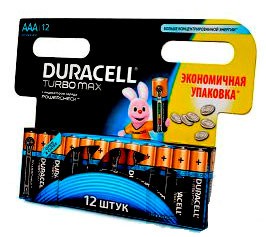 Батарейка Duracell Turbo MAX LR03/286 BL12