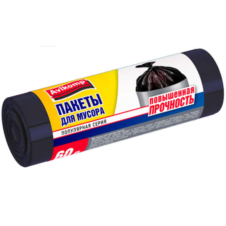 Мешки для мусора "Авикомп" рулон 60л*20шт ПНД