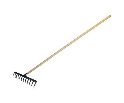 Грабли 12 зубые, прямые с черенком