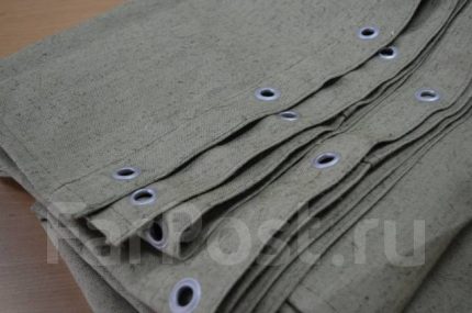 Автополог брезентовый с люверсами (размер 3х5м)