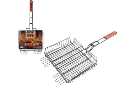 Решетка-гриль глубокая Ecos 31*24*5см /дл.65см (4.5/2.8/1.8мм) антипригар. 22139