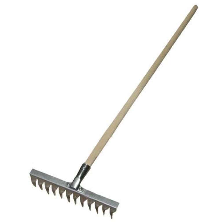 Грабли 14 зубые, витые (нерж) с черенком