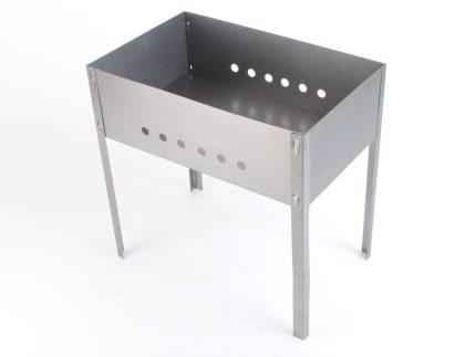 Мангал 400*250*140 (без шампуров) в коробке нерж. (0,8мм/0,8мм)