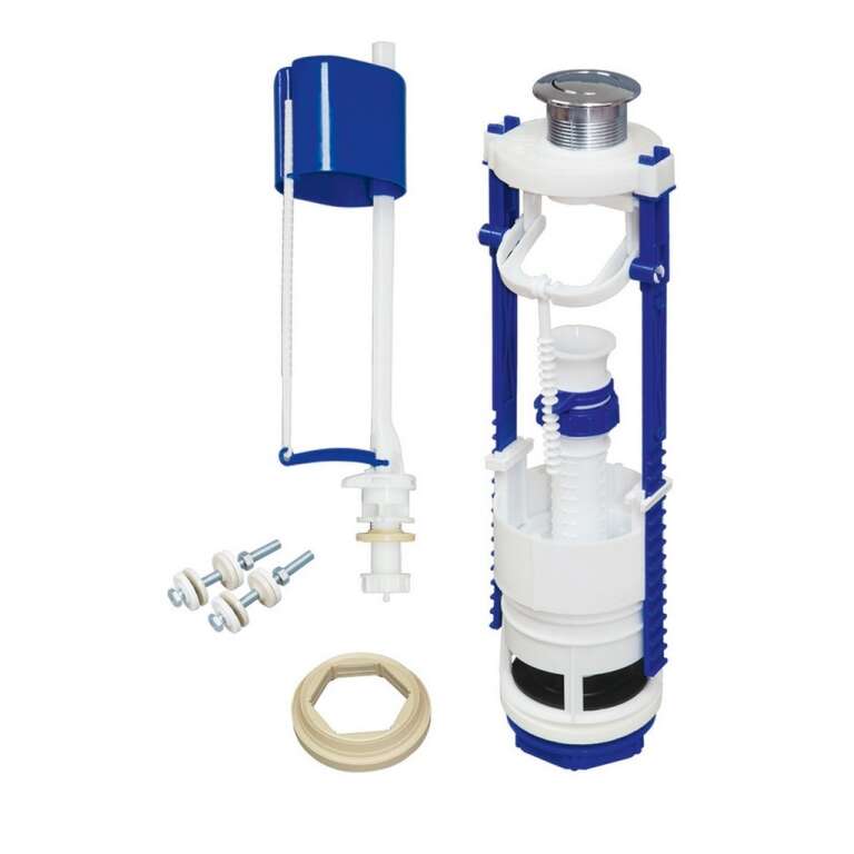 Арматура универсальная с кнопоч. пуском с ниж.подвод.воды с плоск.дон.клапаном АС-17.1М Тула