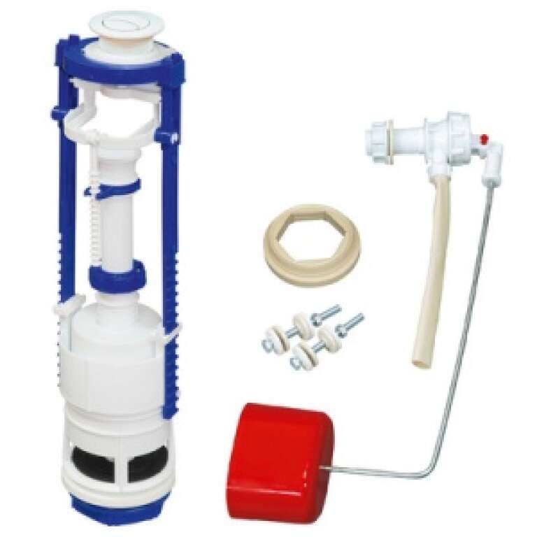 Арматура универсальная 2-х уров. кнопоч. пуском с бок. подвод. воды с плоск. дон.клап.АС-10.1М Тула