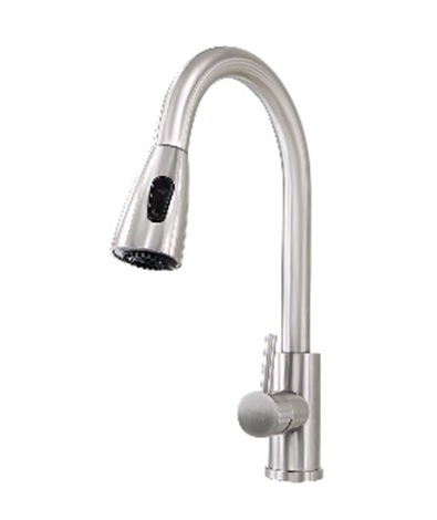 Смеситель для кухни "Mira" нержавейка 6091