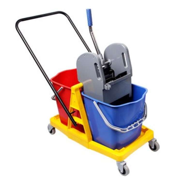 Тележка двухведерная 2*17 с отжимом без корзины Н0206