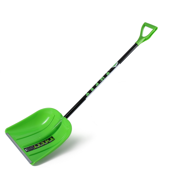 Лопата снеговая "Тибет" с планкой (420*420) с ал.черенком и V-руч Лопата снеговая "Тибет" с планкой (420*420) с ал.черенком и V-руч