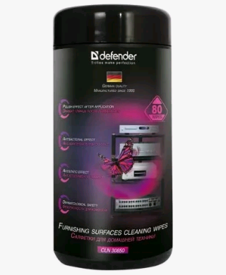 Чистящие салфетки DEFENDER CLN30850, в тубе, 80 шт.