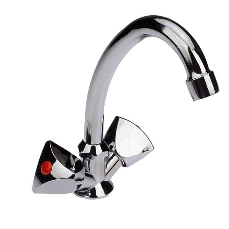 Смеситель для кухни "Омега" мет/кер шпилька тыква 3306