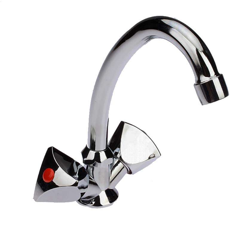 Смеситель для кухни "Омега" мет/кер шпилька тыква 3306