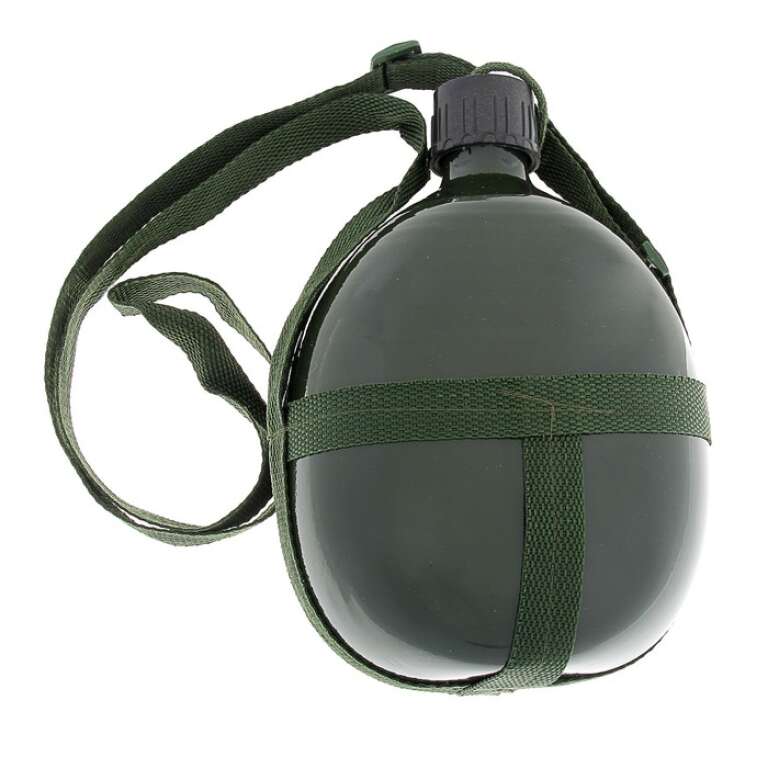 Фляжка алюминиевая для питьевой воды на ремне 1,5л