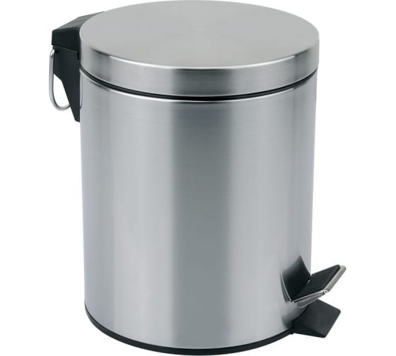 Ведро д/мусора DBM-01-3, 3л, круглое, педаль, матовое, нерж.сталь 7787 Рыжий Кот