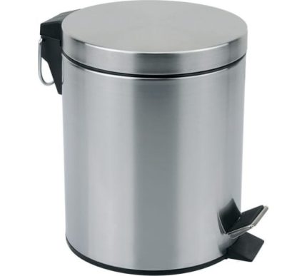 Ведро д/мусора DBM-01-3, 3л, круглое, педаль, матовое, нерж.сталь 7787 Рыжий Кот