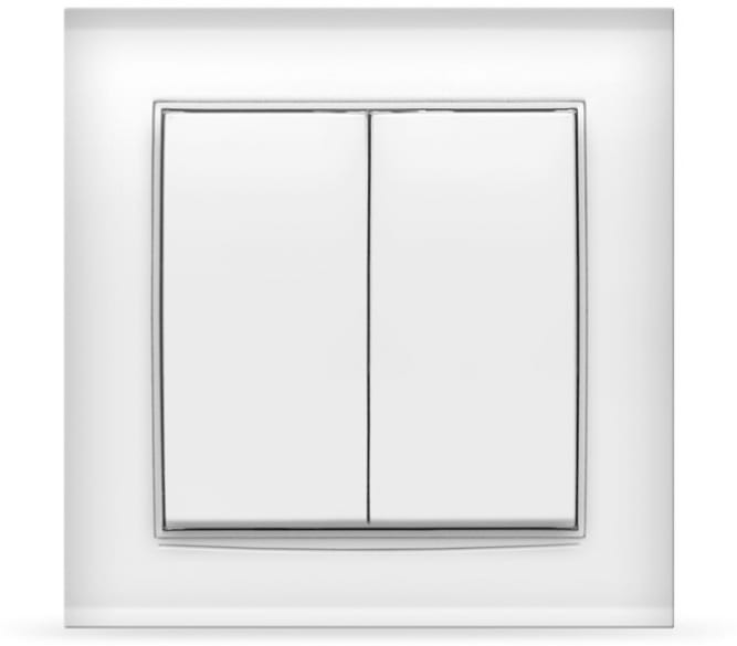 Выключатель двухклавишный UNIVersal серия Бриллиант