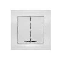 Выключатель двухклавишный с подсветкой UNIVersal серия Бриллиант