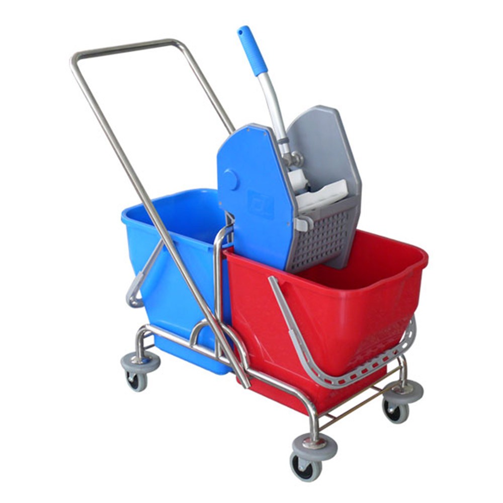 Тележка двухведерная 2*25 с механическим отжимом СК754 Тележка двухведерная 2*25 с механическим отжимом СК754