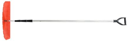 Скребок для уборки снега с крыш №18 с алюминиевой телескопической ручкой