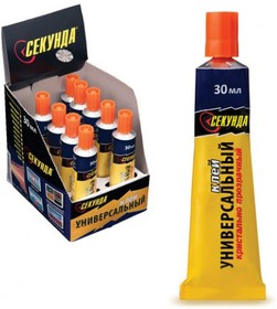 Клей СЕКУНДА 30 мл, кристально-прозр., ШБ