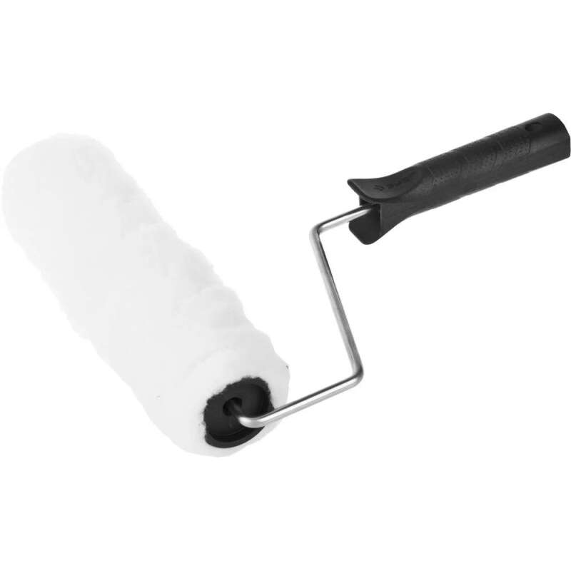 Валик малярный РАДУГА, 180 мм, d44 мм, ворс 14 мм, ручка d6 мм, ЗУБР Стандарт