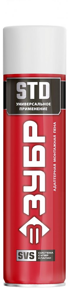 Пена монтажная ЗУБР STD 400мл всесезонная адаптерная