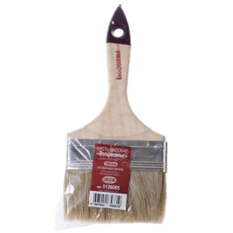 Кисть плоская "Воскресенье" 100мм
