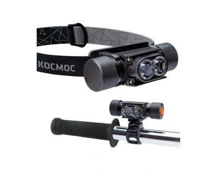 Фонарь налобный "Космос" KOS501Lit (лит.акк.3,7V1,2Ah 18650) 2св/д 10W,500lm,280м,з/у USB