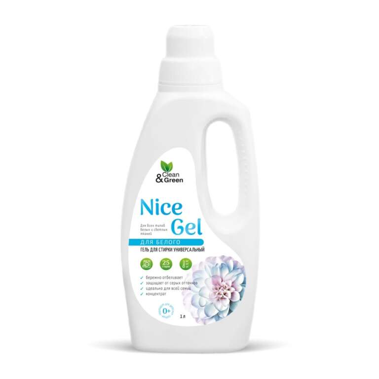 Гель для стирки Nice Gel для белого 1000 мл CG8294
