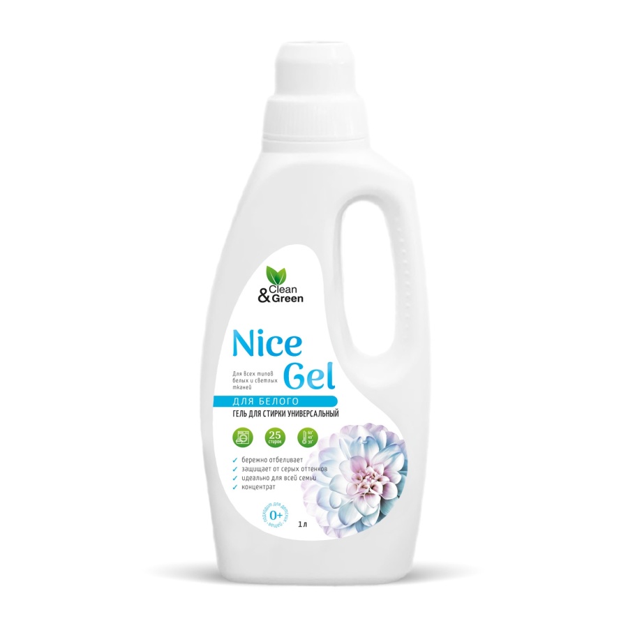 Гель для стирки Nice Gel для белого 1000 мл CG8294 Гель для стирки Nice Gel для белого 1000 мл CG8294