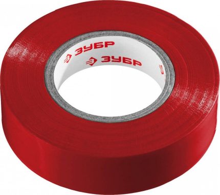 Изолента ЗУБР Электрик-20 19 мм х 20 м красная