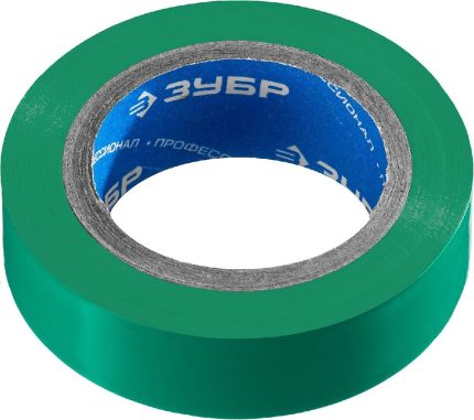 Изолента ЗУБР Электрик-20 19 мм х 20 м зеленая
