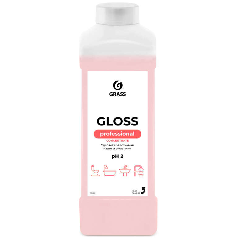 Средство для удаления ржавчины и извест.отложений "Gloss Concentrate"1л, Grass, арт.125322