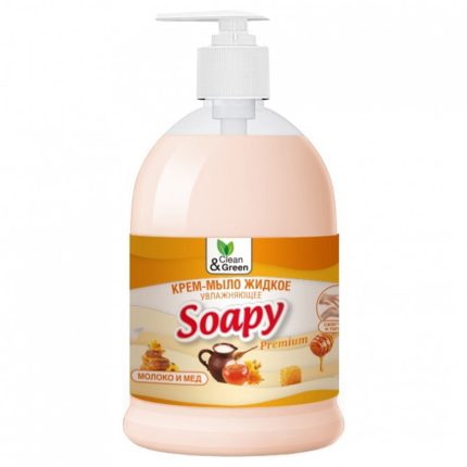 Крем-мыло  Clean & Green 500мл молоко и мед, CG8098