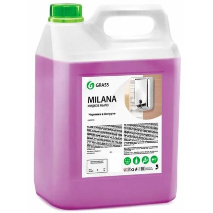 Крем-мыло Grass MILANA 5л канистра черника в йогурте, арт. 126305